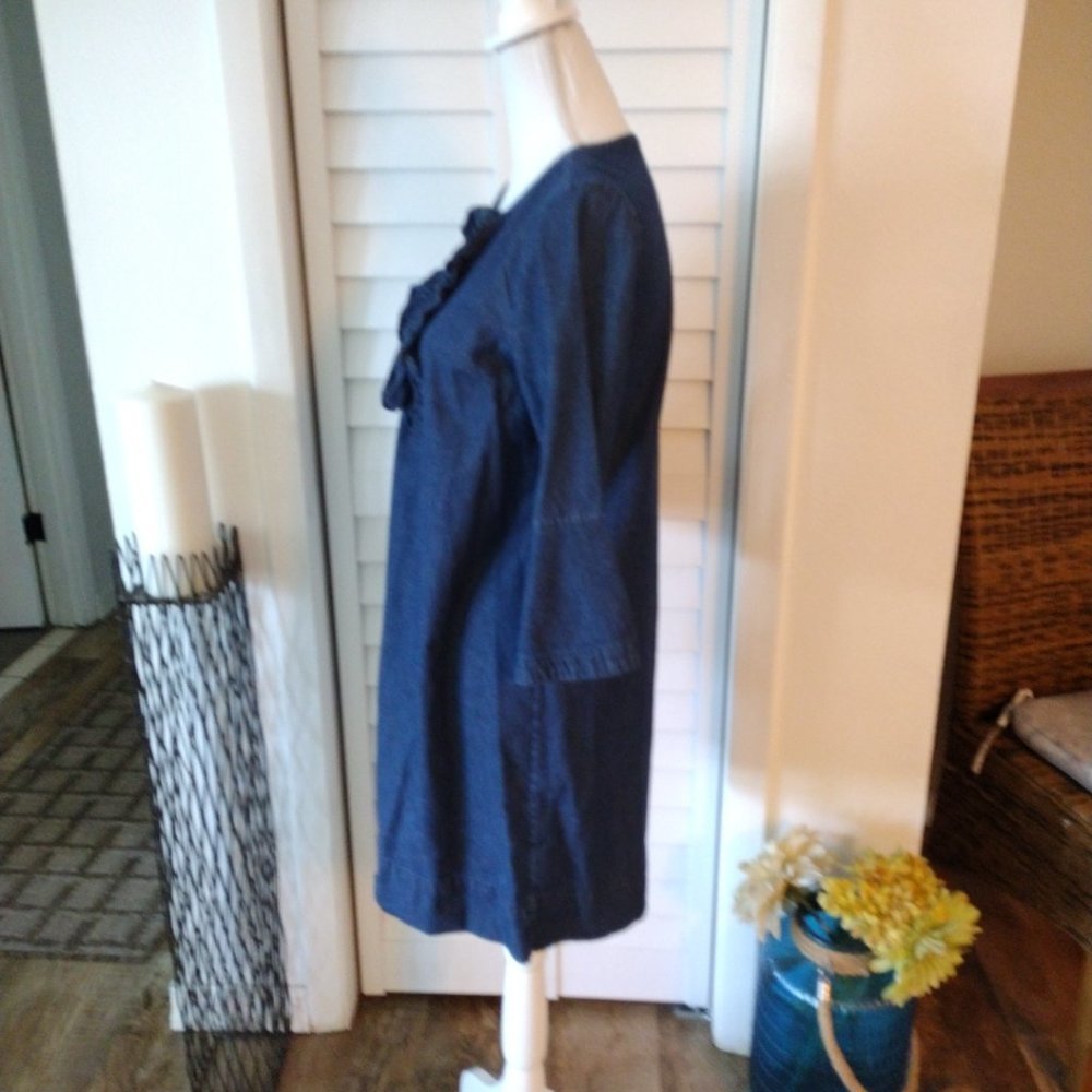 Draper James Blue Ruffle Mini Dress - Picture 6 of 7